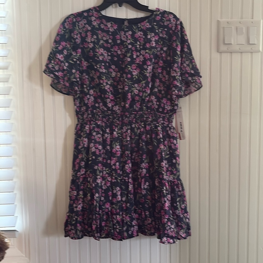 Aqua Pink and Purple Pleated Sundress